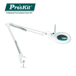 Table Clamp Magnifier With Workbench Lamp 220V - White