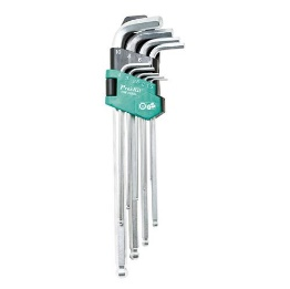 9PCS Extra Long Arm Ball PointHex Key Set(1.5,2,2.5,3,4,5,6,8,10mm)