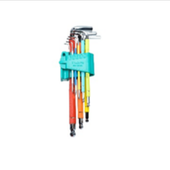 9PCS Color Code Extra Long Arm Ball Point Hex Key Set